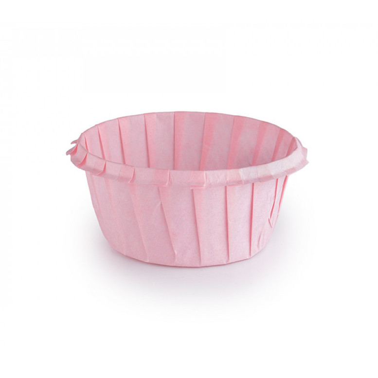 Паперова форма для кексів з посиленим бортиком 55*35 Світло рожева, 1шт