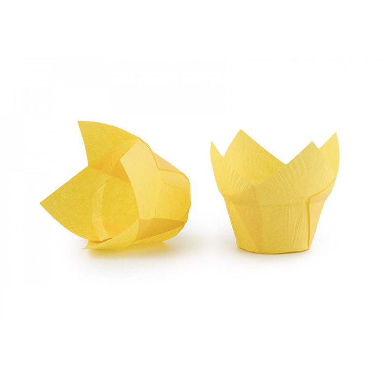 Паперова форма для кексів ЛОТОС жовта, 1шт