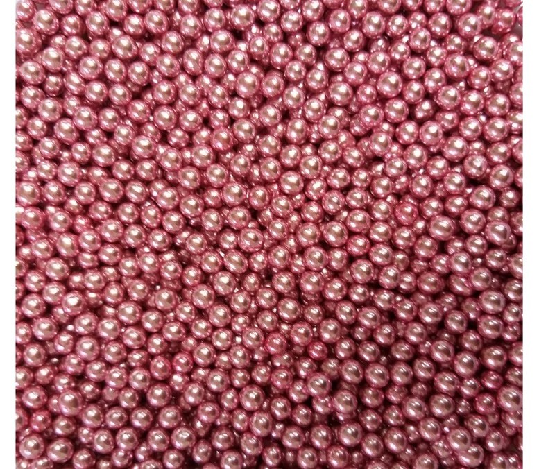 Цукрові кульки Рожеві металлік, 5 мм, Buratti, 50г