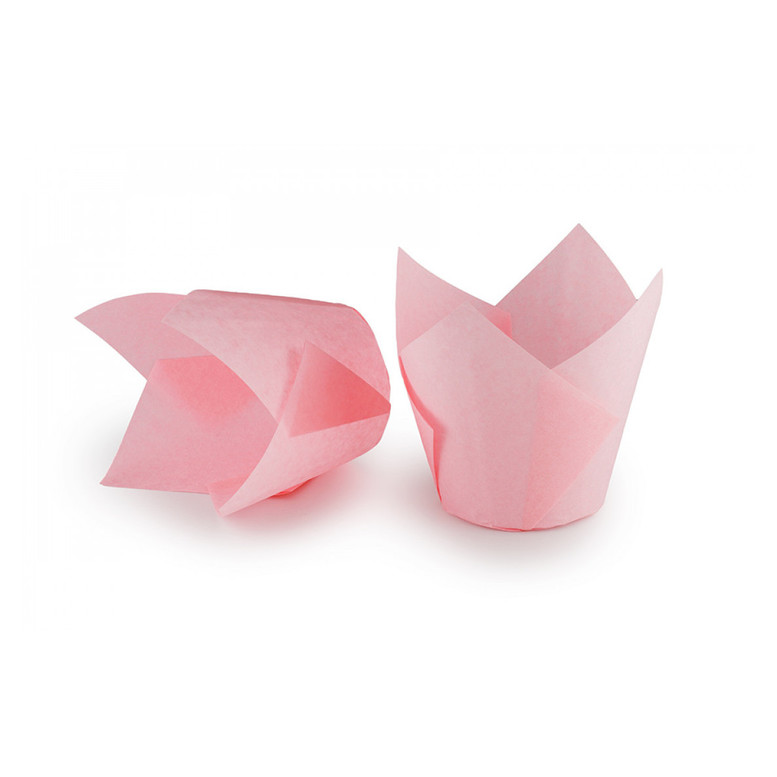 Паперова форма для кексів ТЮЛЬПАН світло-рожева, 1шт